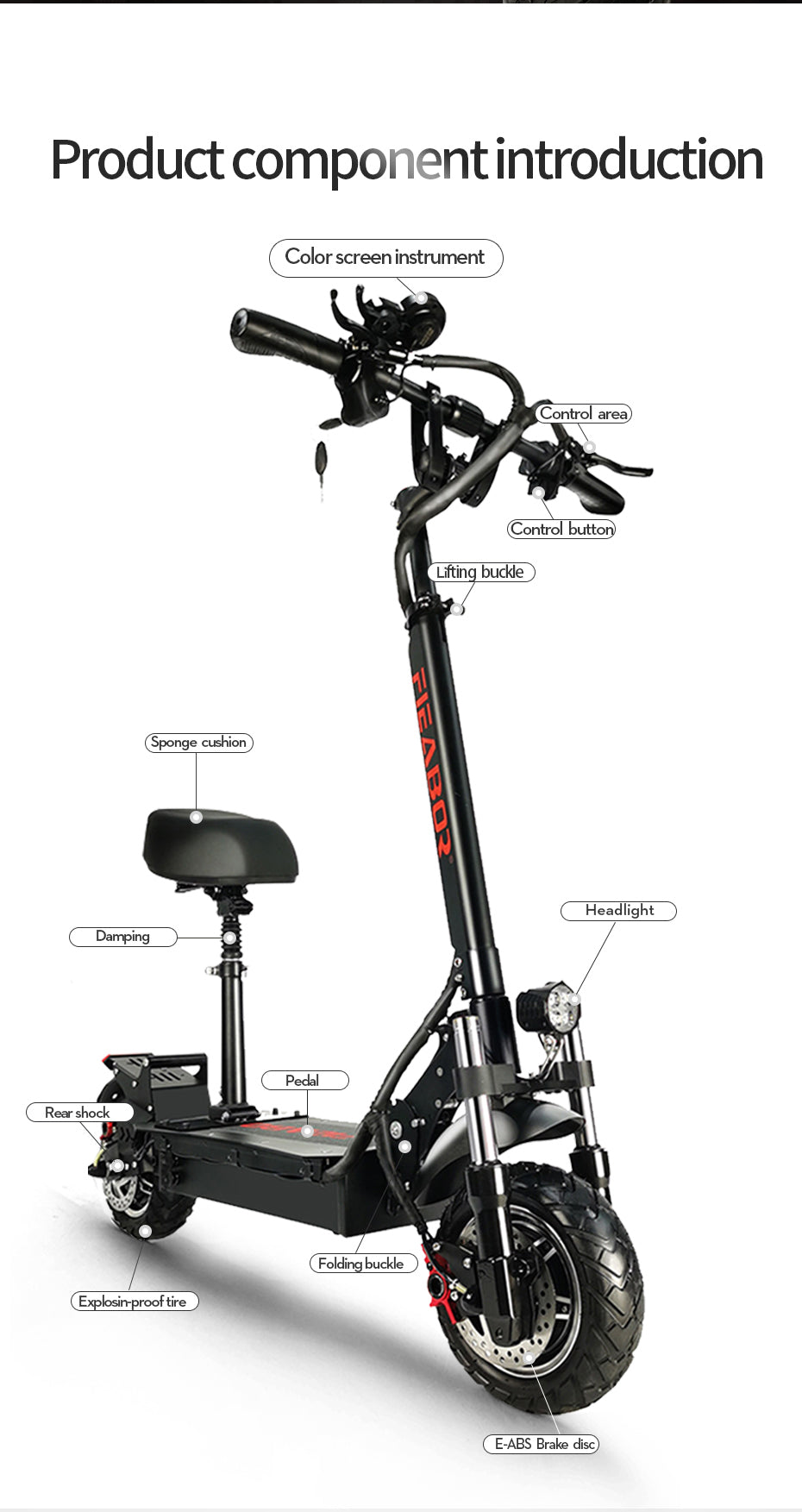 2024 New Convenient High end Electric Scooter for Going Out